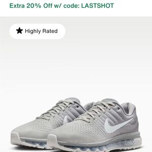 Nike Air Max 2017  's Grey Air Max Running Shoes